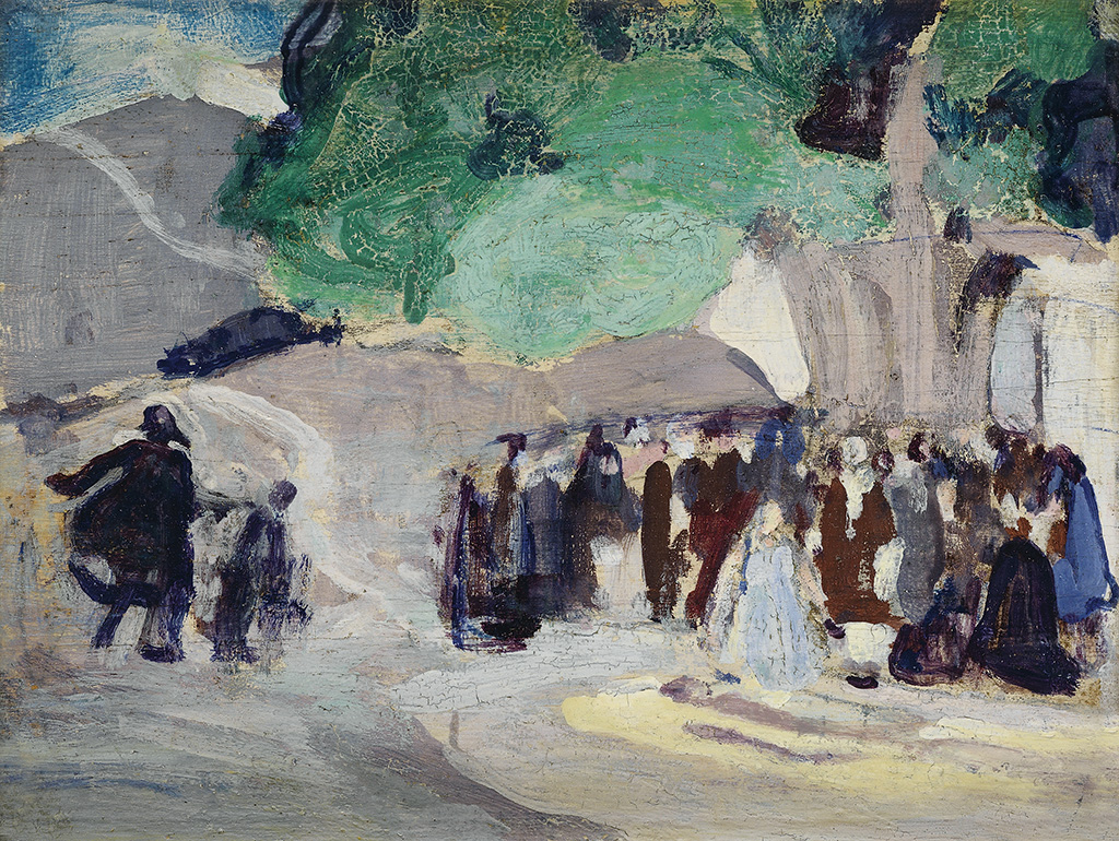 HENRY OSSAWA TANNER (1859 - 1937) Study for Disciples Healing the Sick.